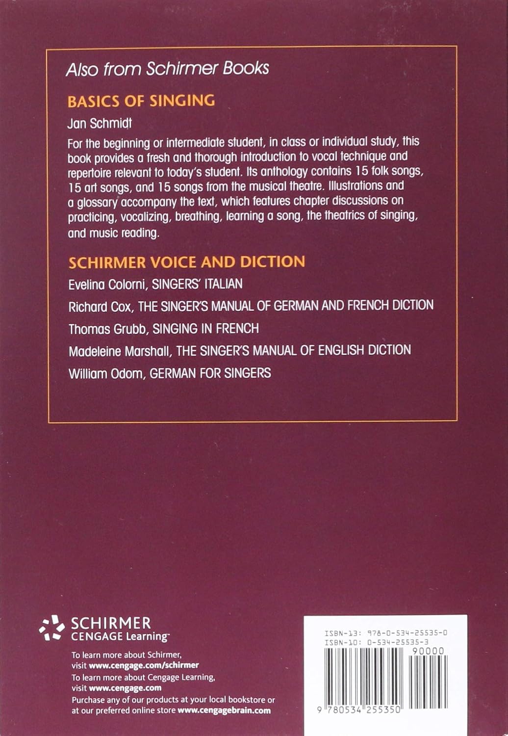 The Structure of Singing: System and Art of Vocal Technique