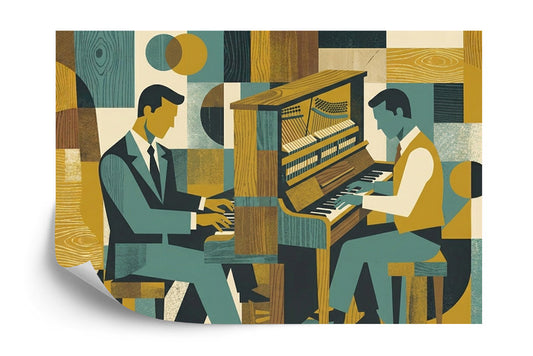 Fototapeta Dusza Melodii: Pianino w Stylu Mid-Century Modern