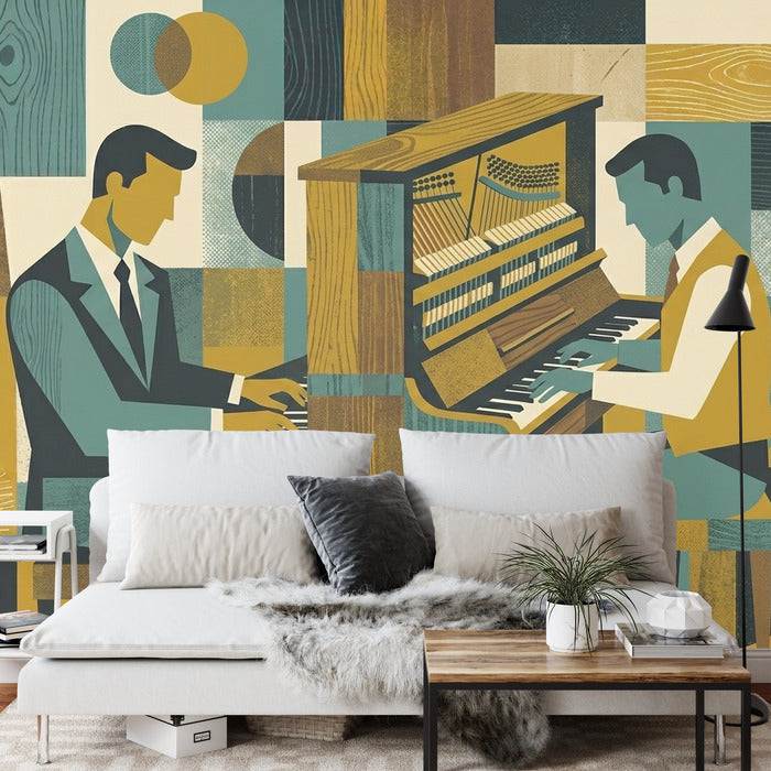 Fototapeta Dusza Melodii: Pianino w Stylu Mid-Century Modern