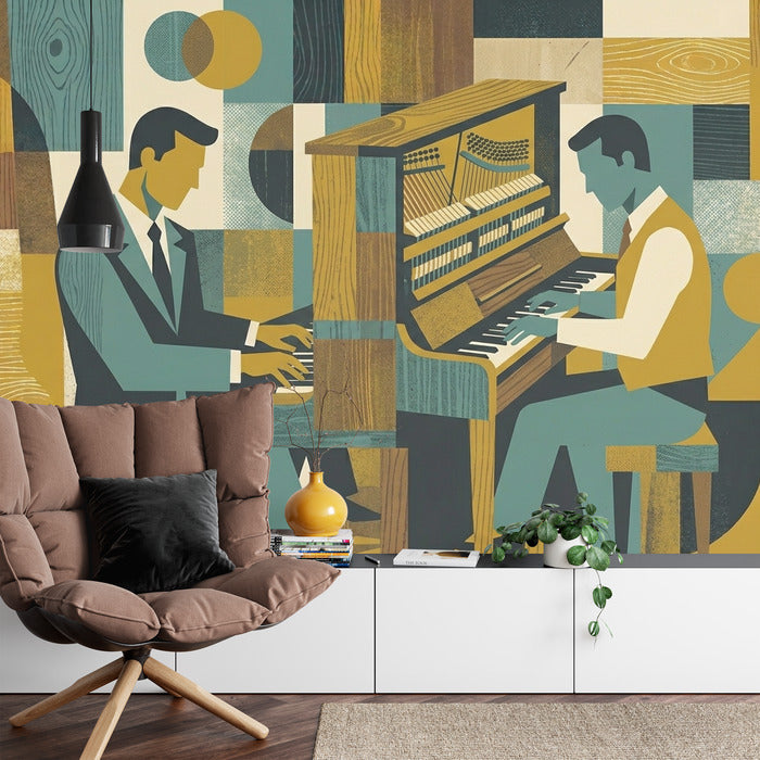 Fototapeta Dusza Melodii: Pianino w Stylu Mid-Century Modern