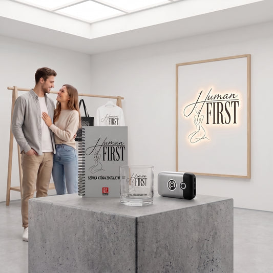 Human First - Plakat na papierze fotograficznym
